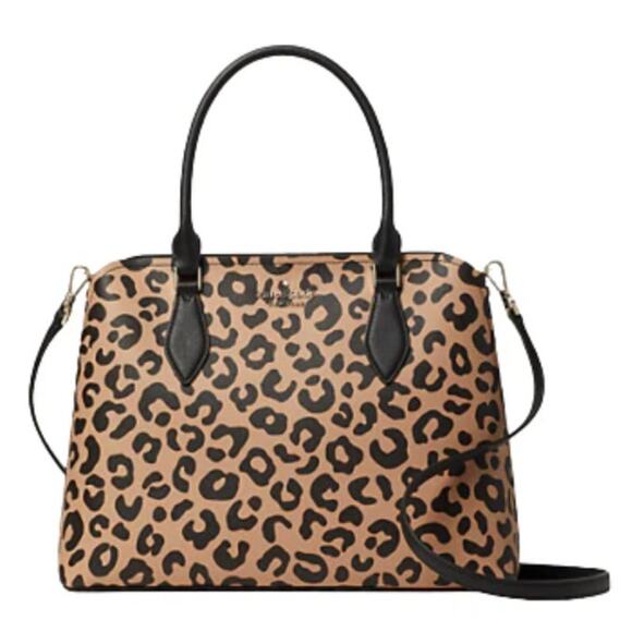 Kate Spade Leather Leopard Print Bag & Matching Wallet - Picture 1 of 16